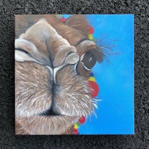 Miss Parmila Pom Pom Signed Original Oil Painting Gallery Wrapped Canvas